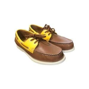 NWT CLUBROOM Mens Brown Comfort Elliot Round Toe Lace-Up Boat Shoes 10.5 M